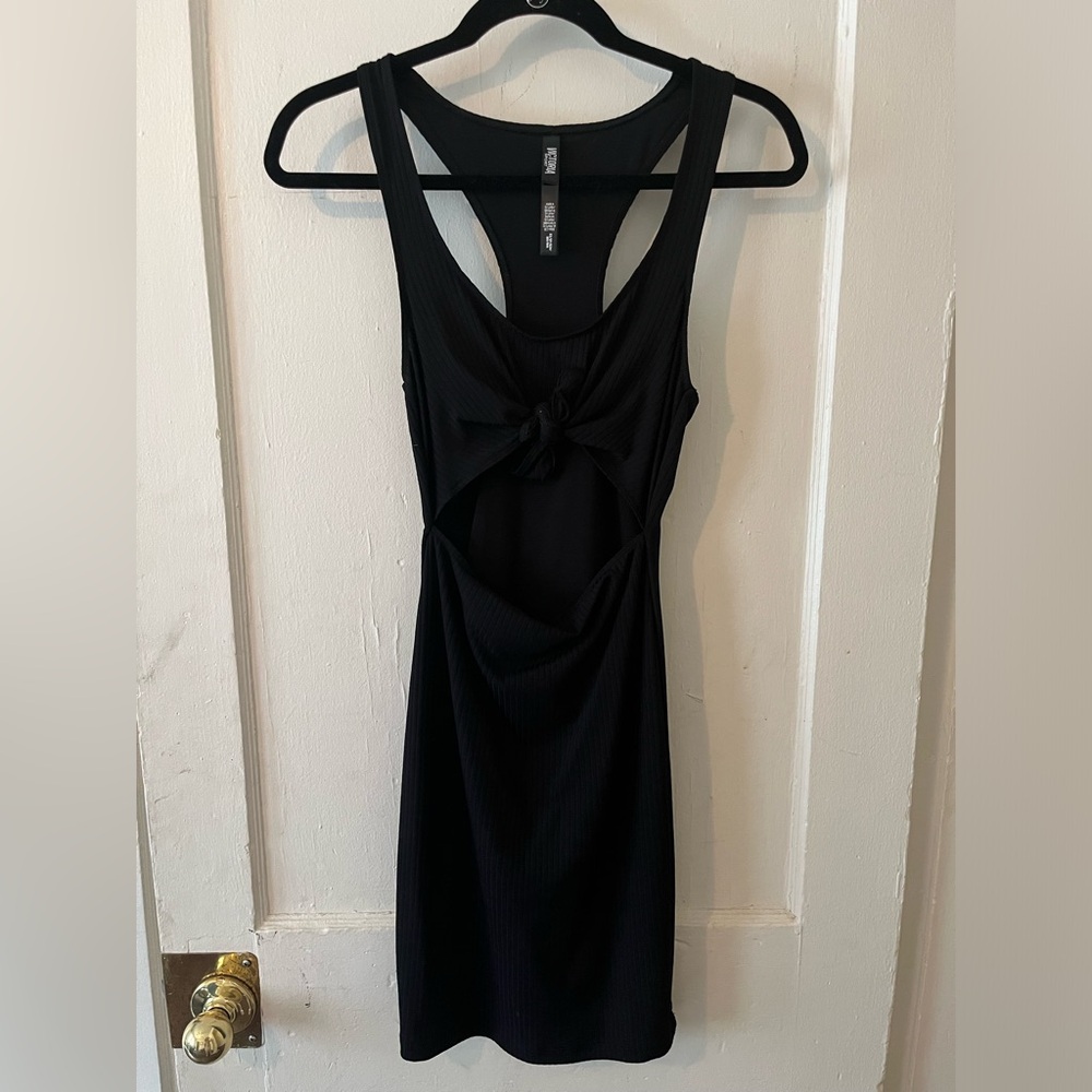 VS Sport - Tie-Front Halter Cut-Out Mini Dress